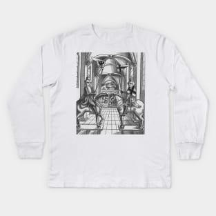 Armored knights in a medieval setting Kids Long Sleeve T-Shirt